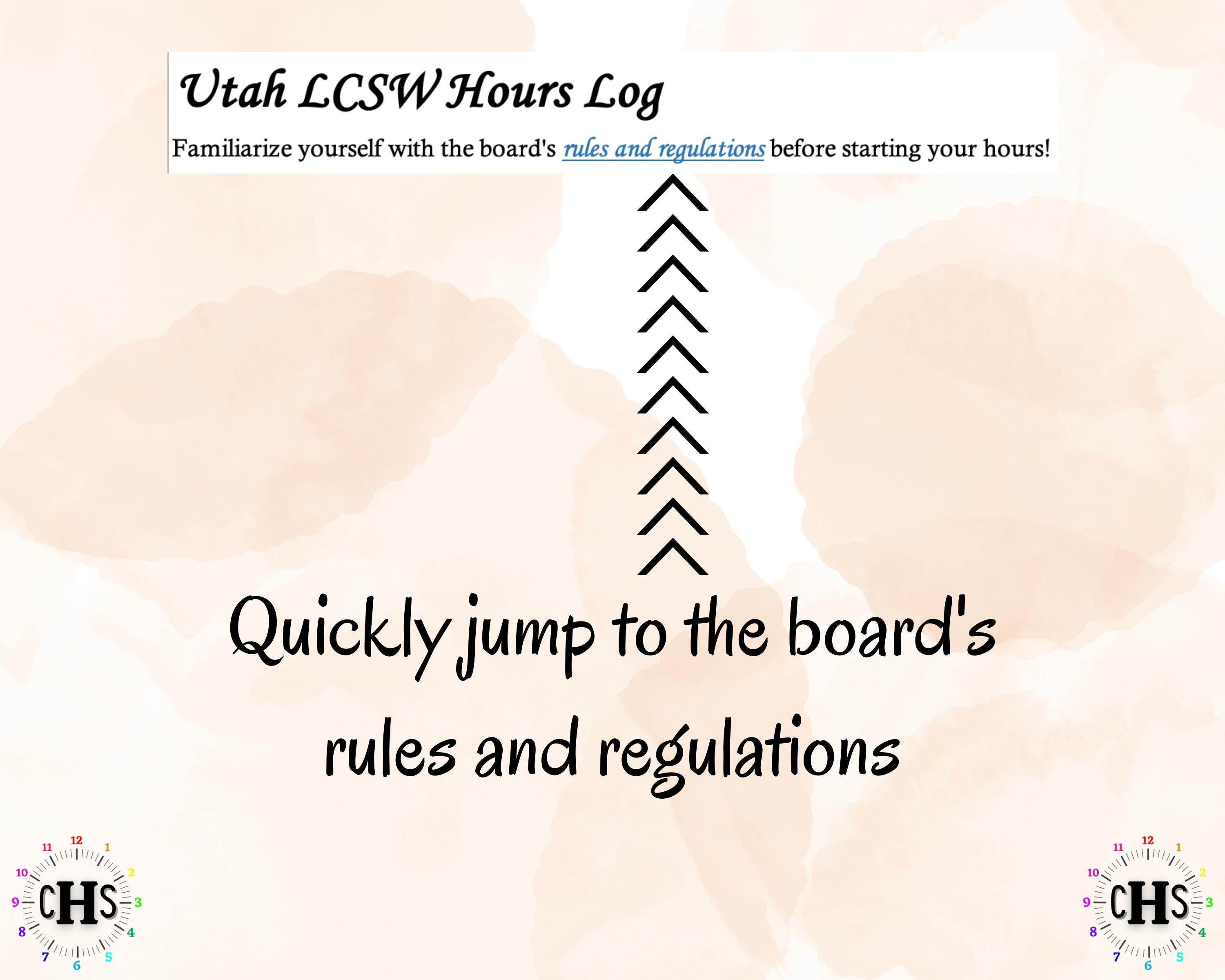Utah, LCSW Hours Tracker, Clinical Supervision Log for Master Social Worker - MSW Student or MSW Graduation Gift