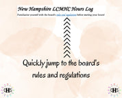 New Hampshire LCMHC, Clinical Hours Tracker, Supervision Log for Associate Licensed Counselor - Counseling Graduation Gift
