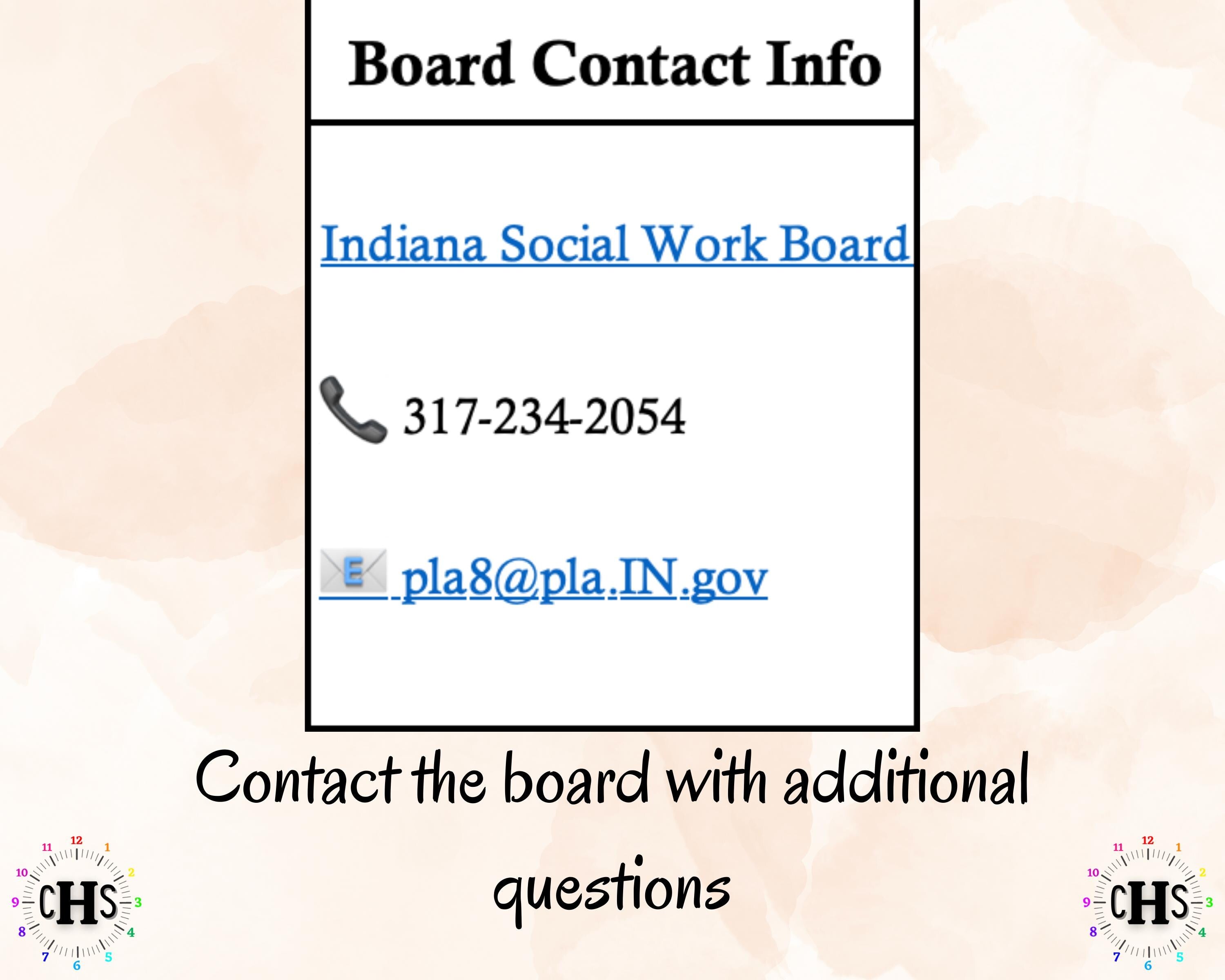 Indiana, LCSW Hours Tracker, Clinical Supervision Form for Master Social Worker - MSW Student or MSW Graduation Gift