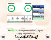 Texas LMFT, Clinical Hours Tracker, Supervision Log for Licensed Marriage and Family Therapist Associate - Therapy Graduation Gift
