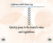 California LMFT, Clinical Hours Tracker, Supervision Log for Registered Associate Marriage and Family Therapist - Therapy Graduation Gift