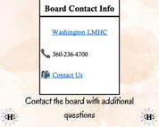 Washington LMHC, Clinical Hours Tracker, Supervision Log for Licensed Mental Health Counselor Associate - Counseling Graduation Gift