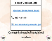 Maryland LCSW-C, Clinical Hours Tracker, Supervision Log for Master Social Worker - MSW Student or MSW Graduation Gift