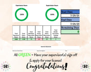 Utah CMHC, Clinical Hours Tracker, Supervision Log for Licensed Associate Clinical Mental Health Counselor - Counseling Graduation Gift