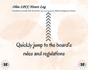 Ohio LPCC, Clinical Hours Tracker, Supervision Log for Licensed Professional Counselor - Counseling Graduation Gift