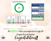 Montana LCPC, Clinical Hours Tracker, Supervision Log for Associate Licensed Counselor - Counseling Graduation Gift