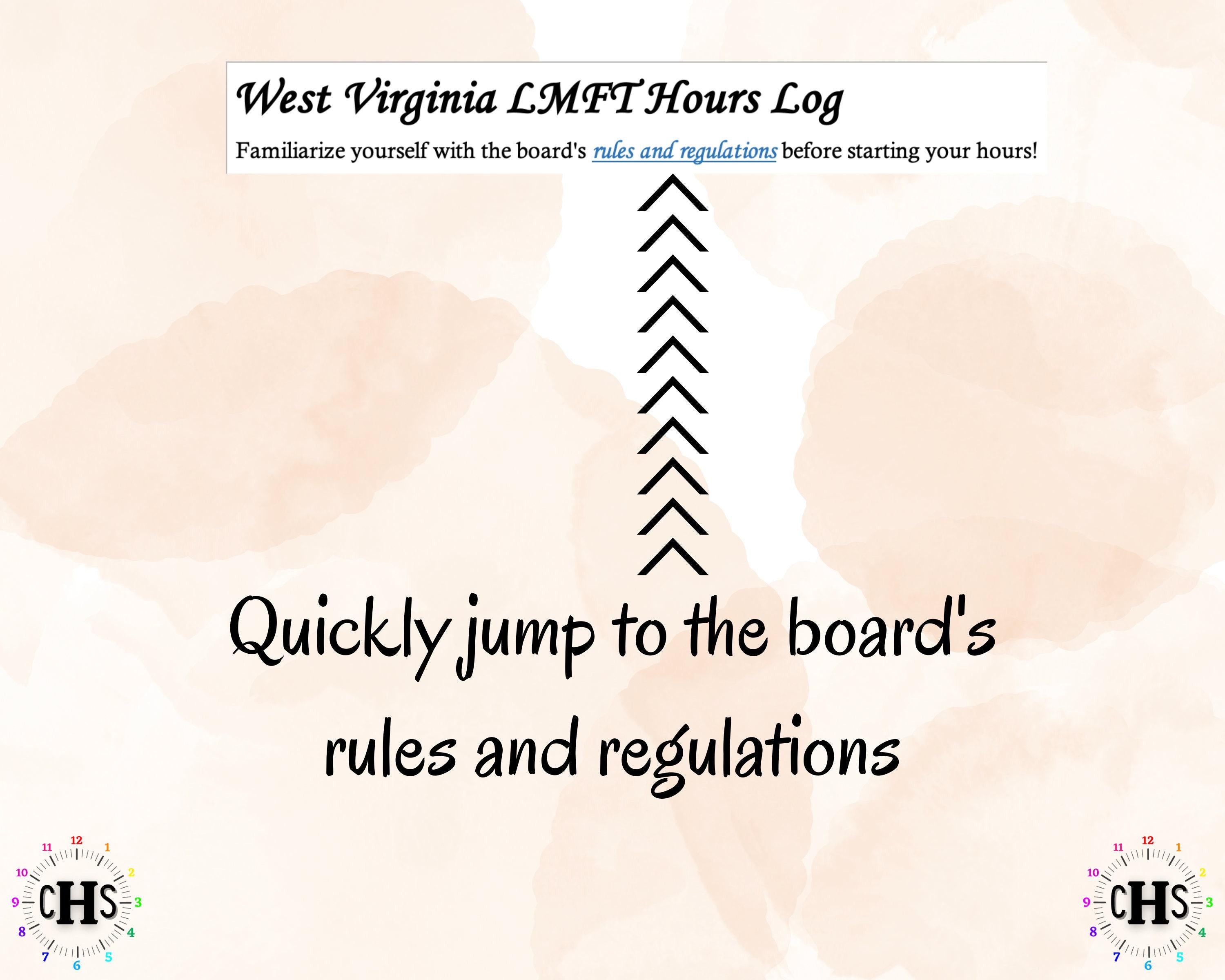 West Virginia LMFT, Clinical Hours Tracker, Supervision Log for Provisional Licensed Marriage and Family Therapist - Therapy Graduation Gift