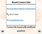 Wyoming LPC, Clinical Hours Tracker, Supervision Log for Provisional Professional Counselor - Counseling Graduation Gift
