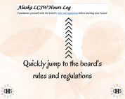 Alaska, LCSW Hours Tracker, Clinical Supervision Form for Master Social Worker - MSW Student or MSW Graduation Gift