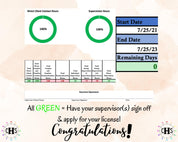 Arizona LMFT, Clinical Hours Tracker, Supervision Log for Licensed Associate Marriage and Family Therapist - Therapy Graduation Gift