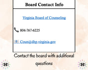 Virginia LMFT, Clinical Hours Tracker, Supervision Log for Marriage and Family Therapist Resident - Therapy Graduation Gift