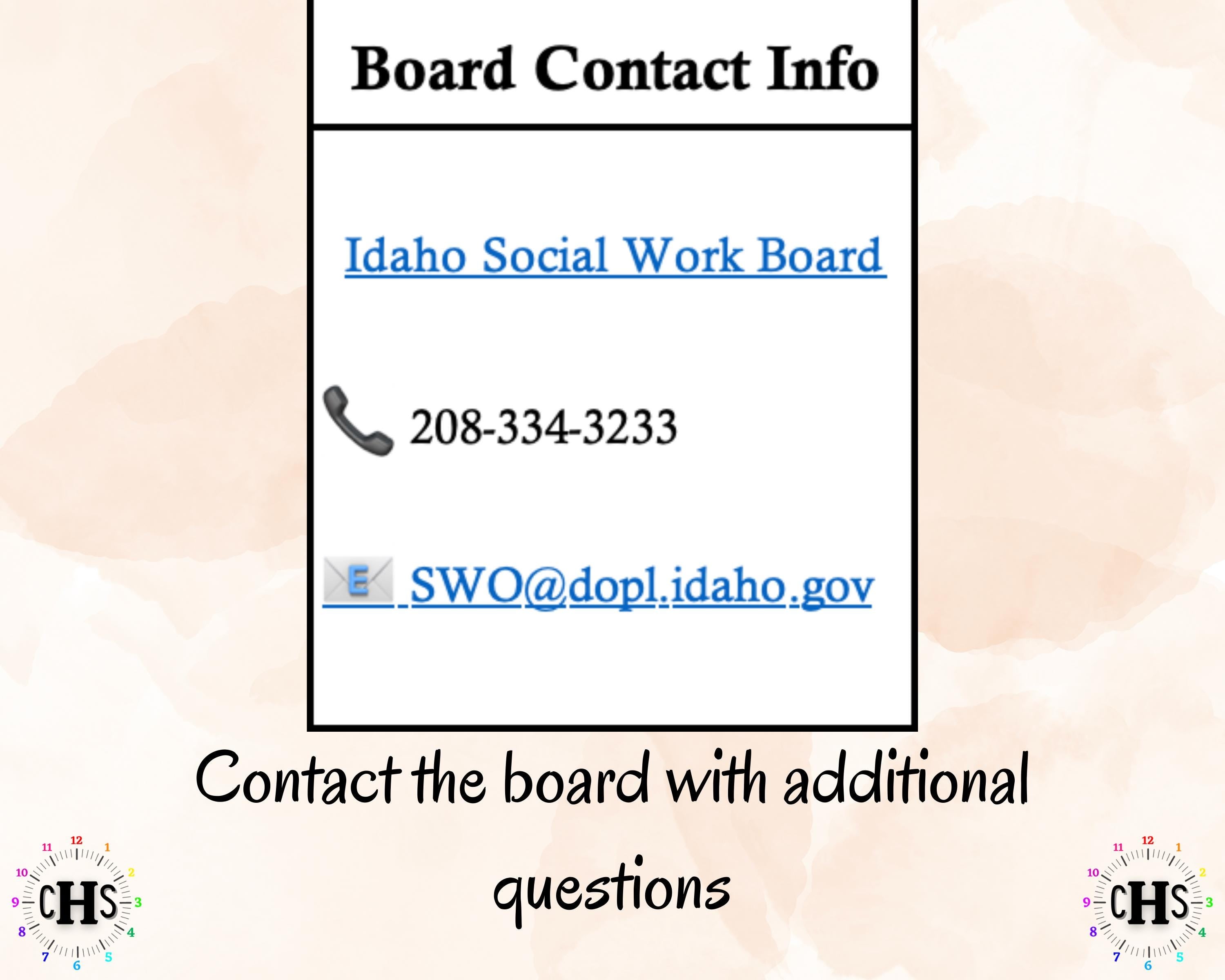 Idaho, LCSW Hours Tracker, Clinical Supervision Form for Master Social Worker - MSW Student or MSW Graduation Gift