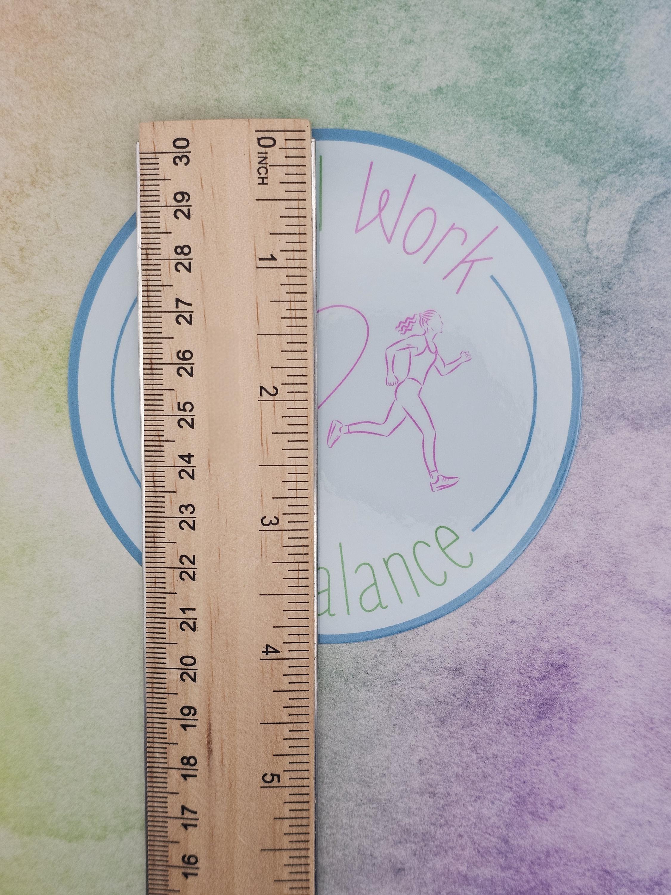 Social Work Life Balance Running Sticker for Social Worker, Self Care Mindfulness Sticker, Mental Health Matters, MSW Graduation Gift