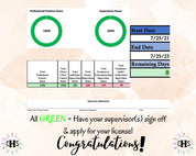 Minnesota LPCC, Clinical Hours Tracker, Supervision Log for Licensed Professional Counselor - Counseling Graduation Gift