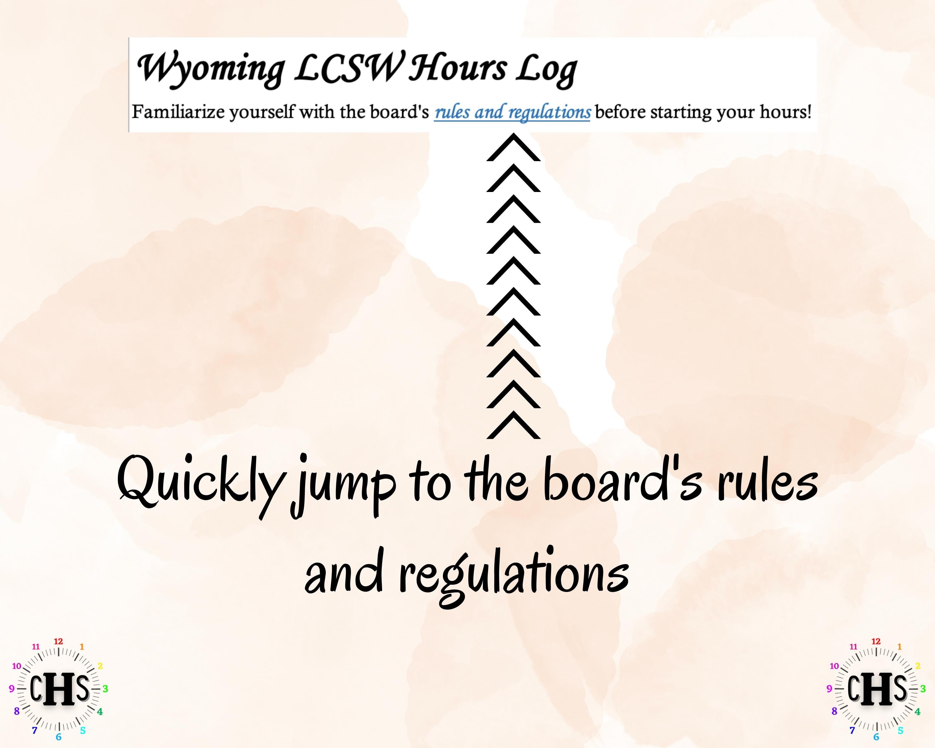 Wyoming, LCSW Hours Tracker, Clinical Supervision Log for Master Social Worker - MSW Student or MSW Graduation Gift