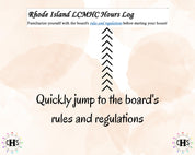 Rhode Island LCMHC, Clinical Hours Tracker, Supervision Log for Associate Licensed Counselor - Counseling Graduation Gift