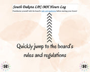 South Dakota LPCMH, Clinical Hours Tracker, Supervision Log for Licensed Professional Counselor - Counseling Graduation Gift