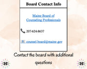 Maine LCPC, Clinical Hours Tracker, Supervision Log for Licensed Professional Counselor Conditional - Counseling Graduation Gift