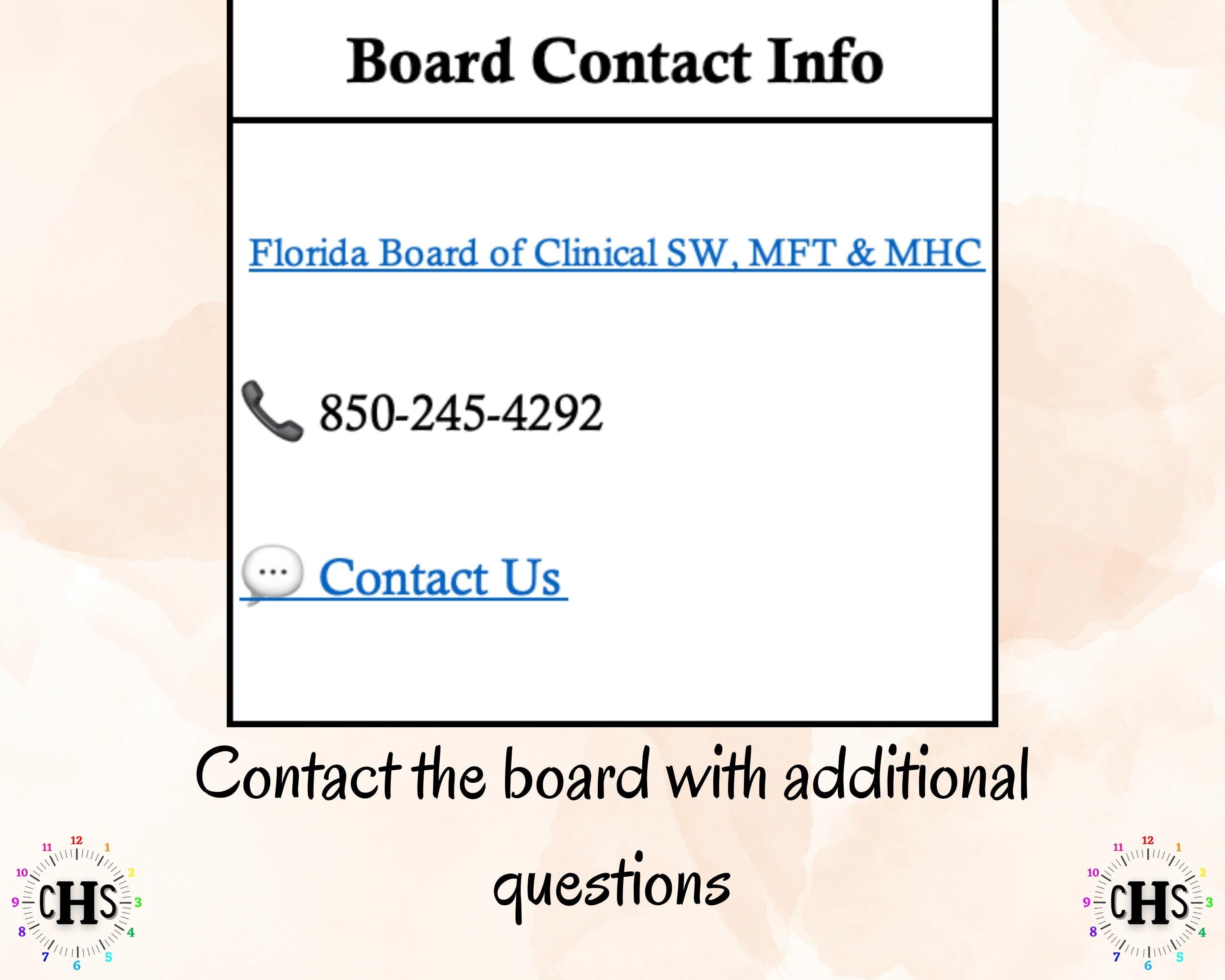Florida LMFT, Clinical Hours Tracker, Supervision Log for Registered Marriage and Family Therapist Intern - Therapy Graduation Gift