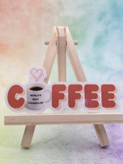 Counselor Sticker for Coffee Addict, Vinyl Sticker Design for Mental Health Office Decor, Counseling Student or Graduation Gift