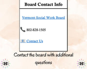 Vermont LICSW, Clinical Hours Tracker, Supervision Log for Master Social Worker - MSW Student or MSW Graduation Gift