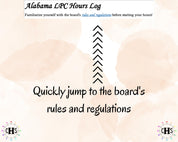 Alabama LPC, Clinical Hours Tracker, Supervision Log for Associate Licensed Counselor - Counseling Graduation Gift