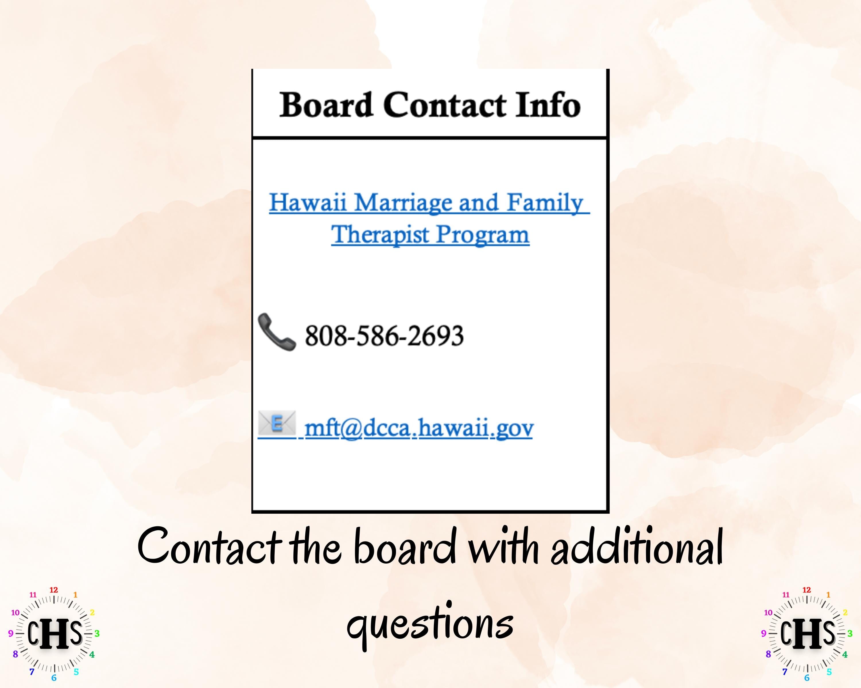 Hawaii LMFT, Clinical Hours Tracker, Supervision Log for Marriage and Family Therapy Intern - Therapist Graduation Gift