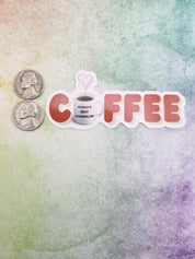 Counselor Sticker for Coffee Addict, Vinyl Sticker Design for Mental Health Office Decor, Counseling Student or Graduation Gift