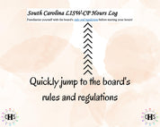 South Carolina LISW-CP, Clinical Hours Tracker, Supervision Log for Master Social Worker - Student or MSW Graduation Gift