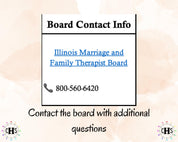 Illinois LMFT, Clinical Hours Tracker, Supervision Log for Associate Marriage and Family Therapist - Therapy Graduation Gift