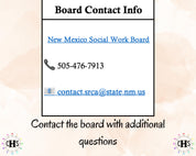 New Mexico, LCSW Hours Tracker, Clinical Supervision Log for Master Social Worker - MSW Student or MSW Graduation Gift