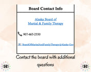 Alaska LMFT, Clinical Hours Tracker, Supervision Log for Licensed Marital Family Therapy Associate - Therapist Graduation Gift