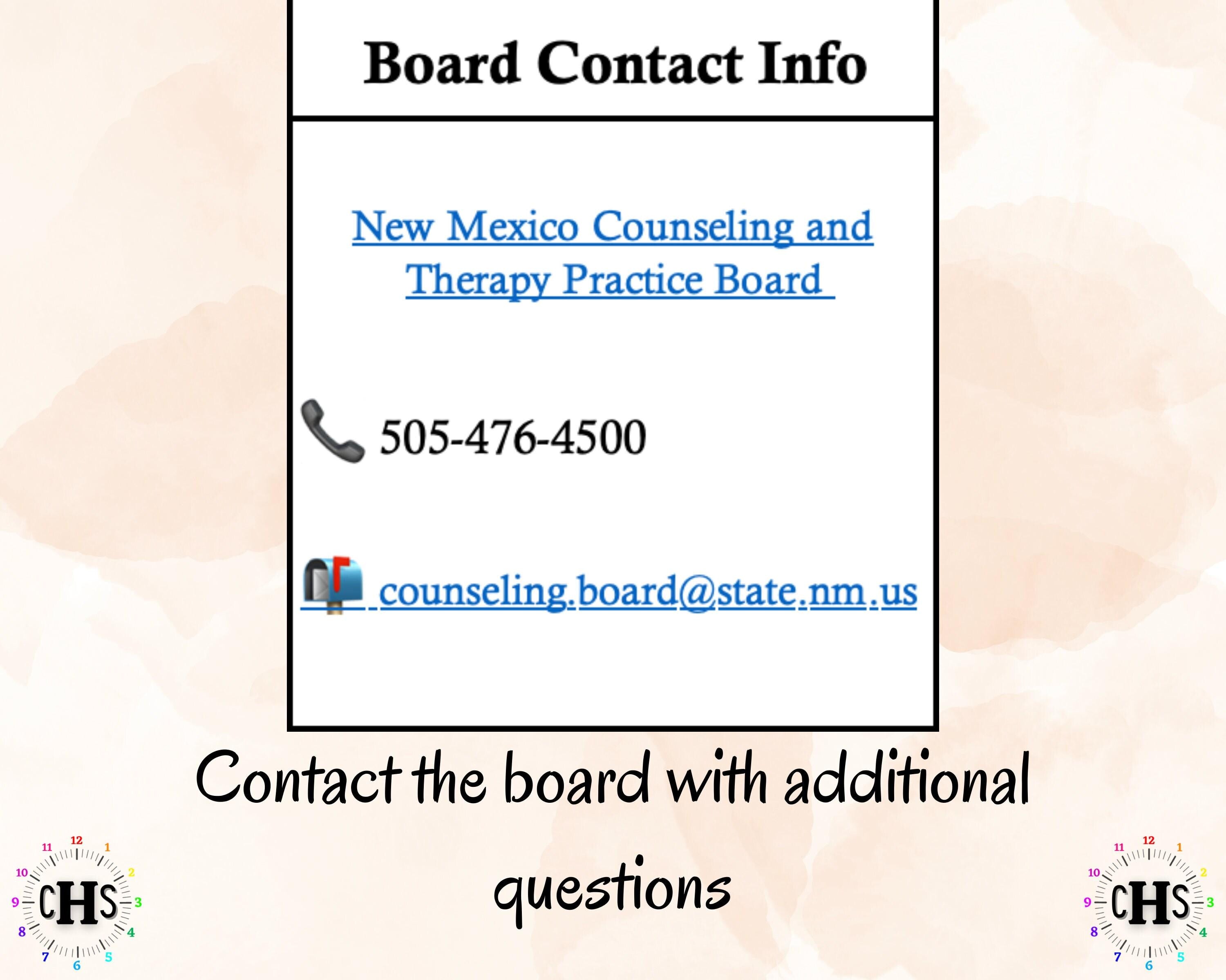 New Mexico LMFT, Clinical Hours Tracker, Supervision Log for Licensed Associate Marriage Family Therapist - Therapy Graduation Gift