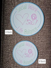 Social Work Life Balance Book Lover Sticker for Social Worker, Self Care Mindfulness Sticker, Mental Health Matters, MSW Graduation Gift