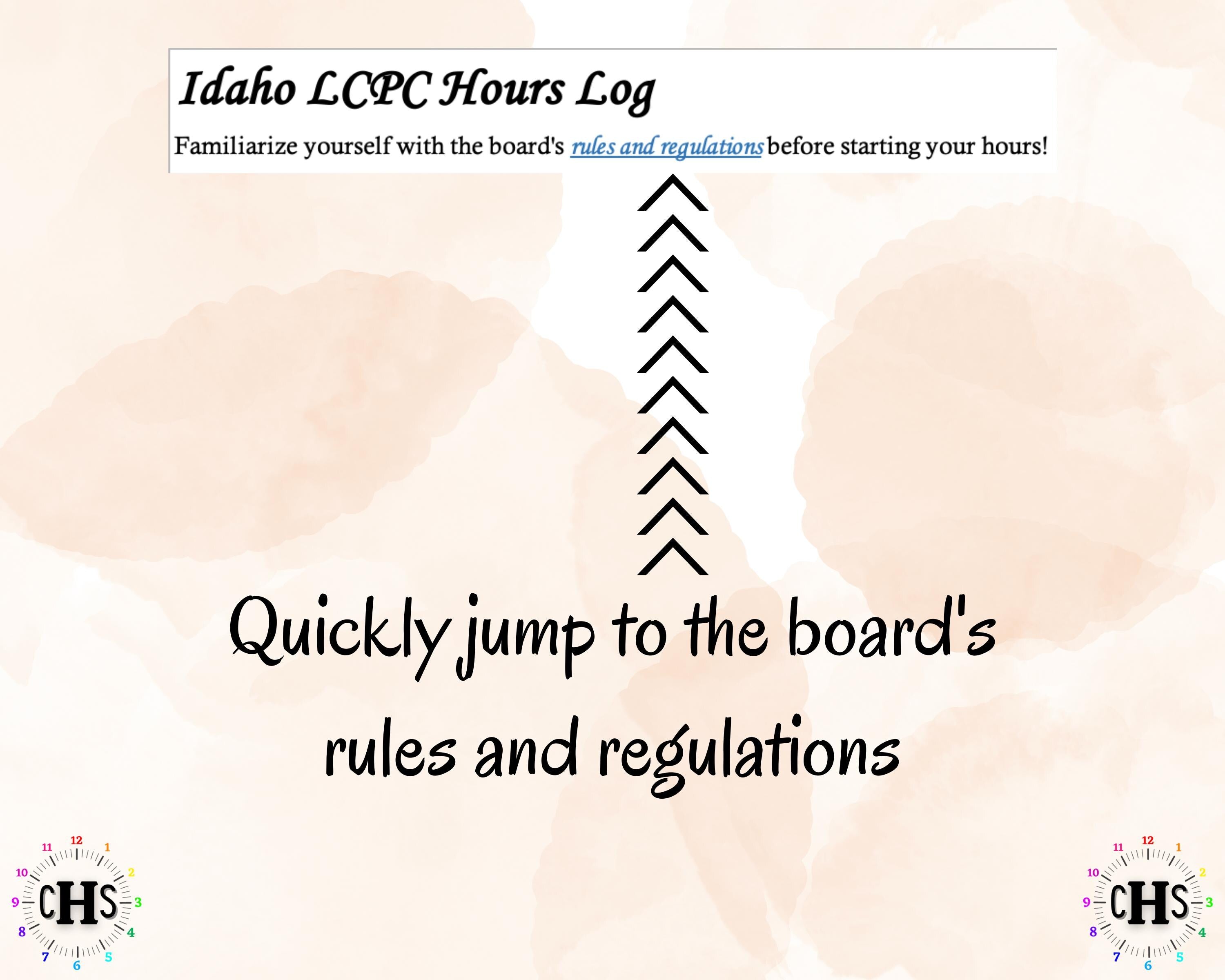 Idaho LCPC, Clinical Hours Tracker, Supervision Log for Licensed Professional Counselor - Counseling Graduation Gift