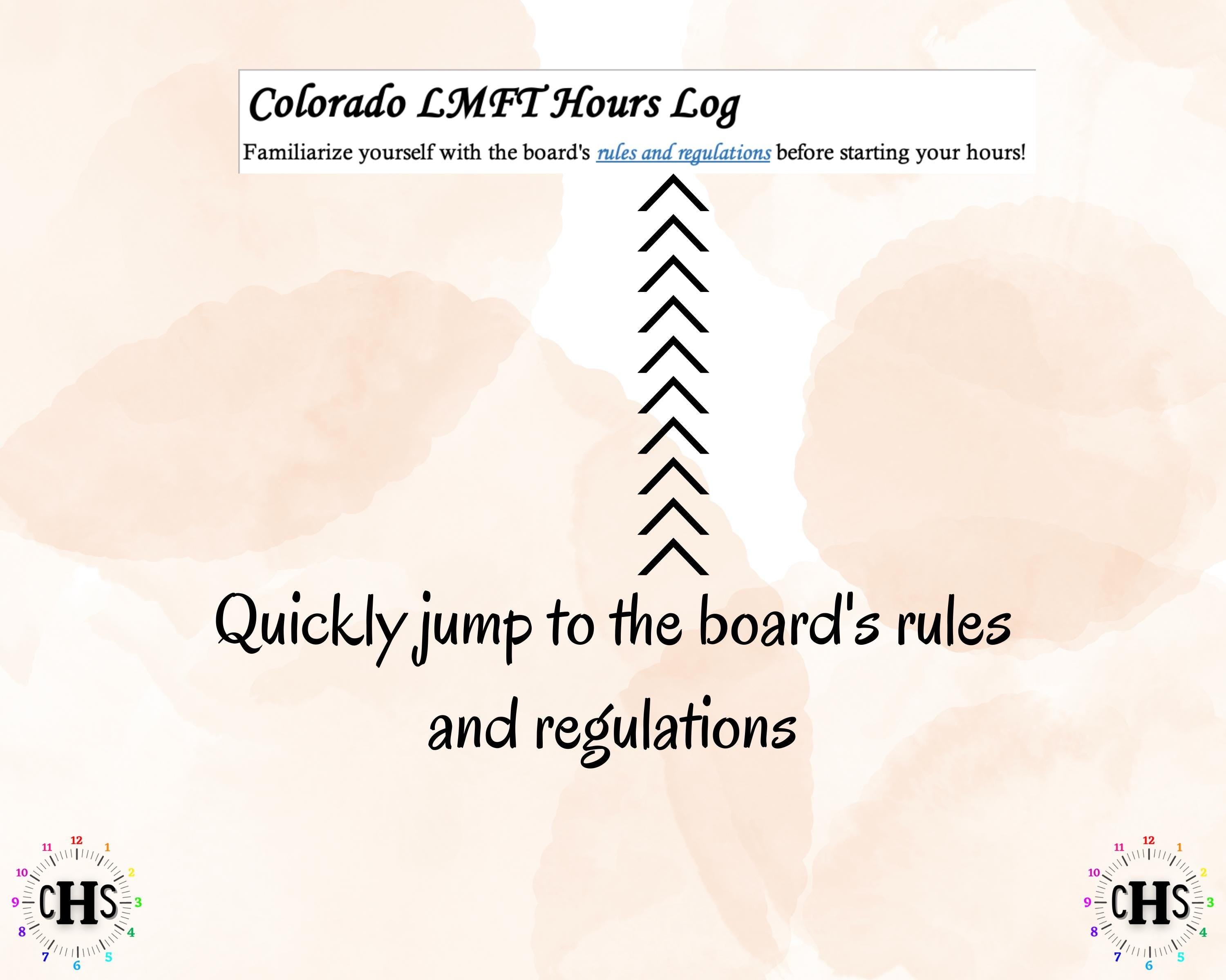 Colorado LMFT, Clinical Hours Tracker, Supervision Log for Marriage and Family Therapist Candidate - Therapy Graduation Gift