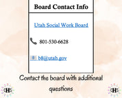 Utah, LCSW Hours Tracker, Clinical Supervision Log for Master Social Worker - MSW Student or MSW Graduation Gift