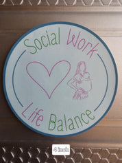 Social Work Life Balance Motherhood Sticker for Social Worker, Self Care Mindfulness Sticker, Mental Health Matters, MSW Graduation Gift