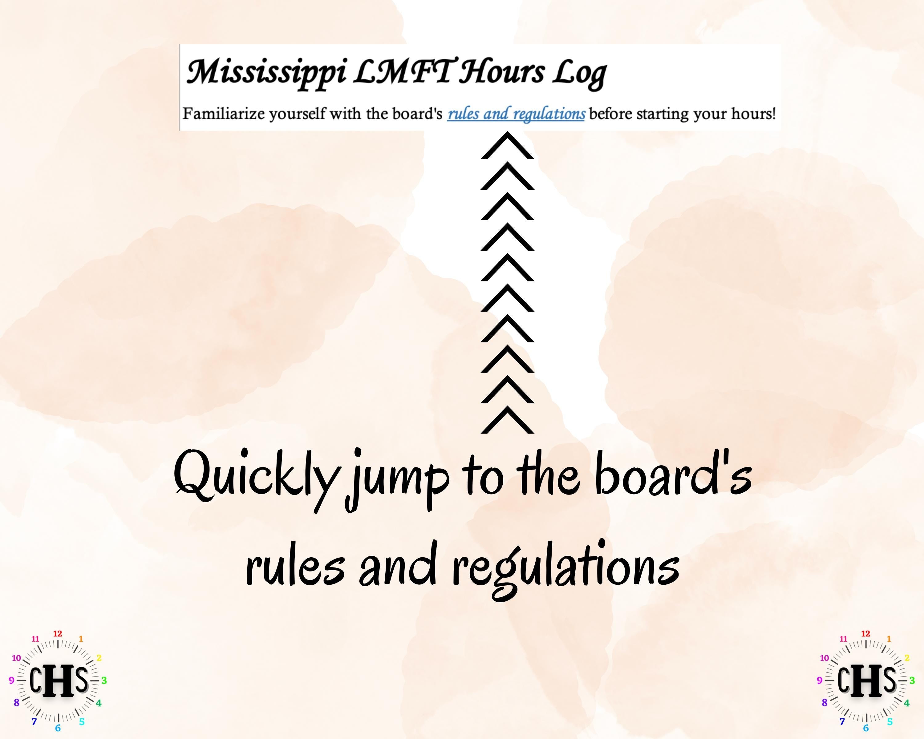 Mississippi LMFT, Clinical Hours Tracker, Supervision Log for Licensed Marriage and Family Therapy Associate - Therapist Graduation Gift