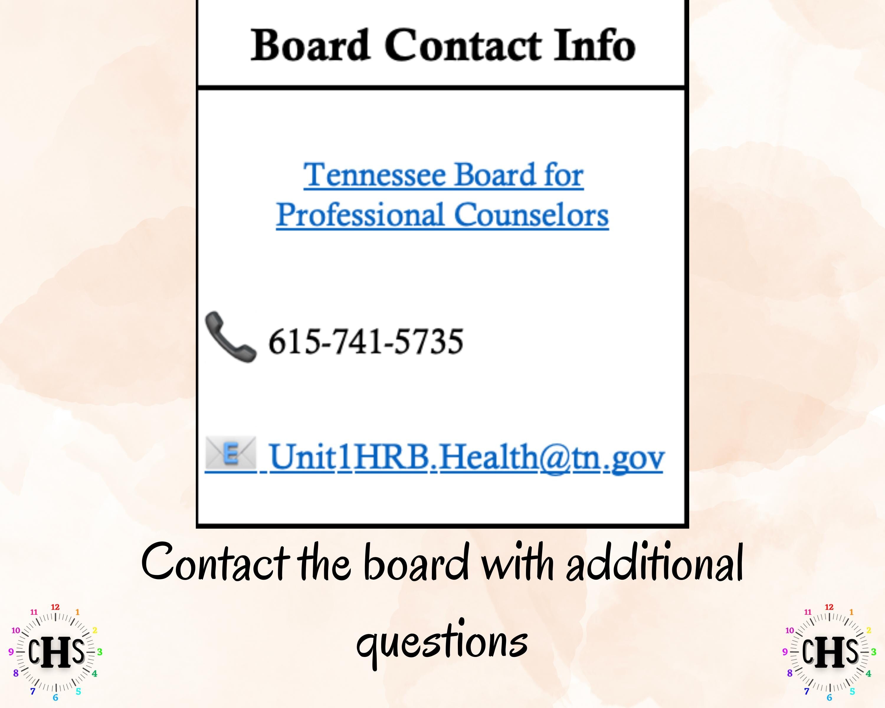 Tennessee LPC/MHSP, Clinical Hours Tracker, Supervision Log for Licensed Professional Counselor - Counseling Graduation Gift
