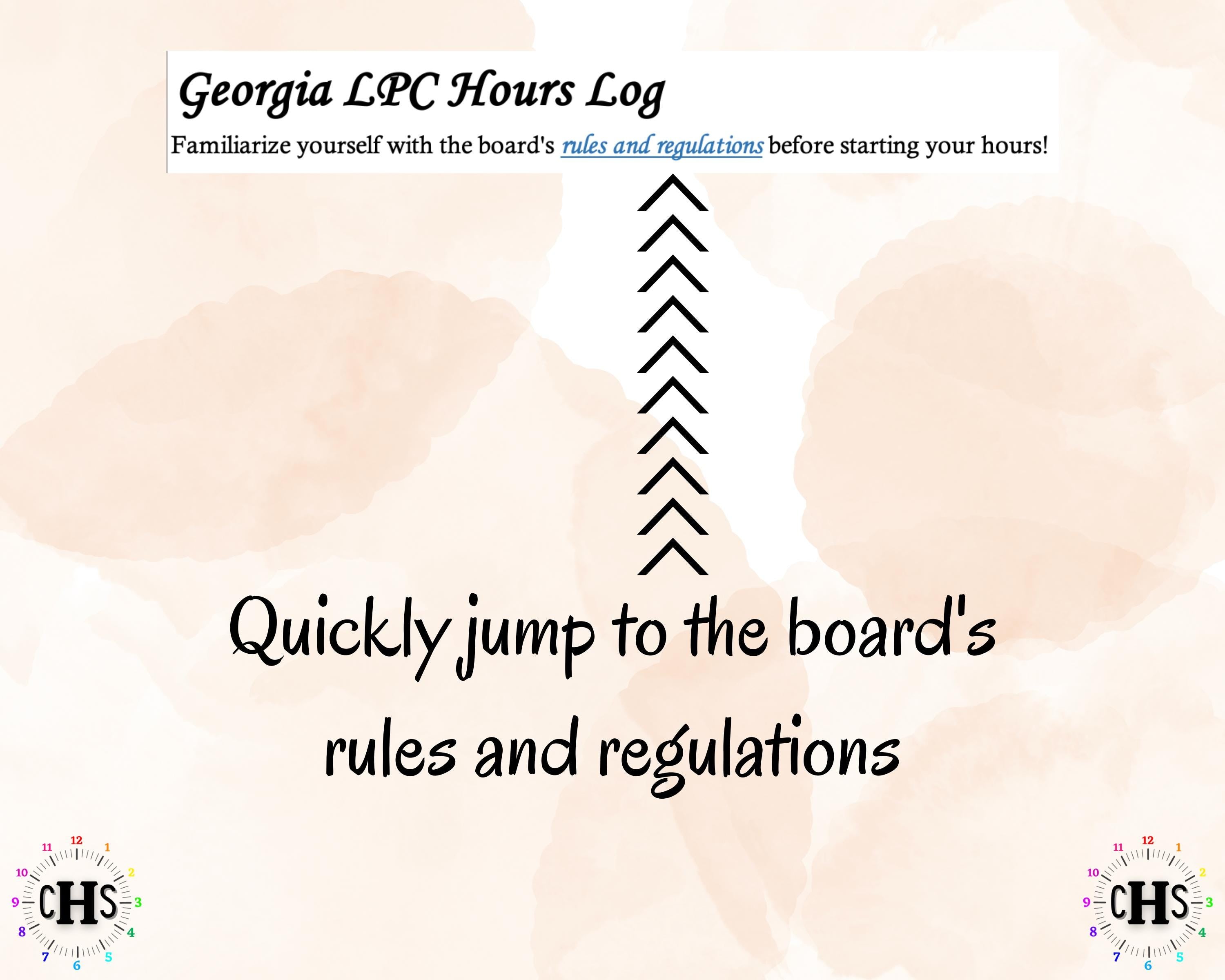 Georgia LPC, Clinical Hours Tracker, Supervision Log for Associate Professional Counselor - Counseling Graduation Gift
