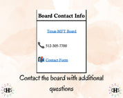 Texas LMFT, Clinical Hours Tracker, Supervision Log for Licensed Marriage and Family Therapist Associate - Therapy Graduation Gift