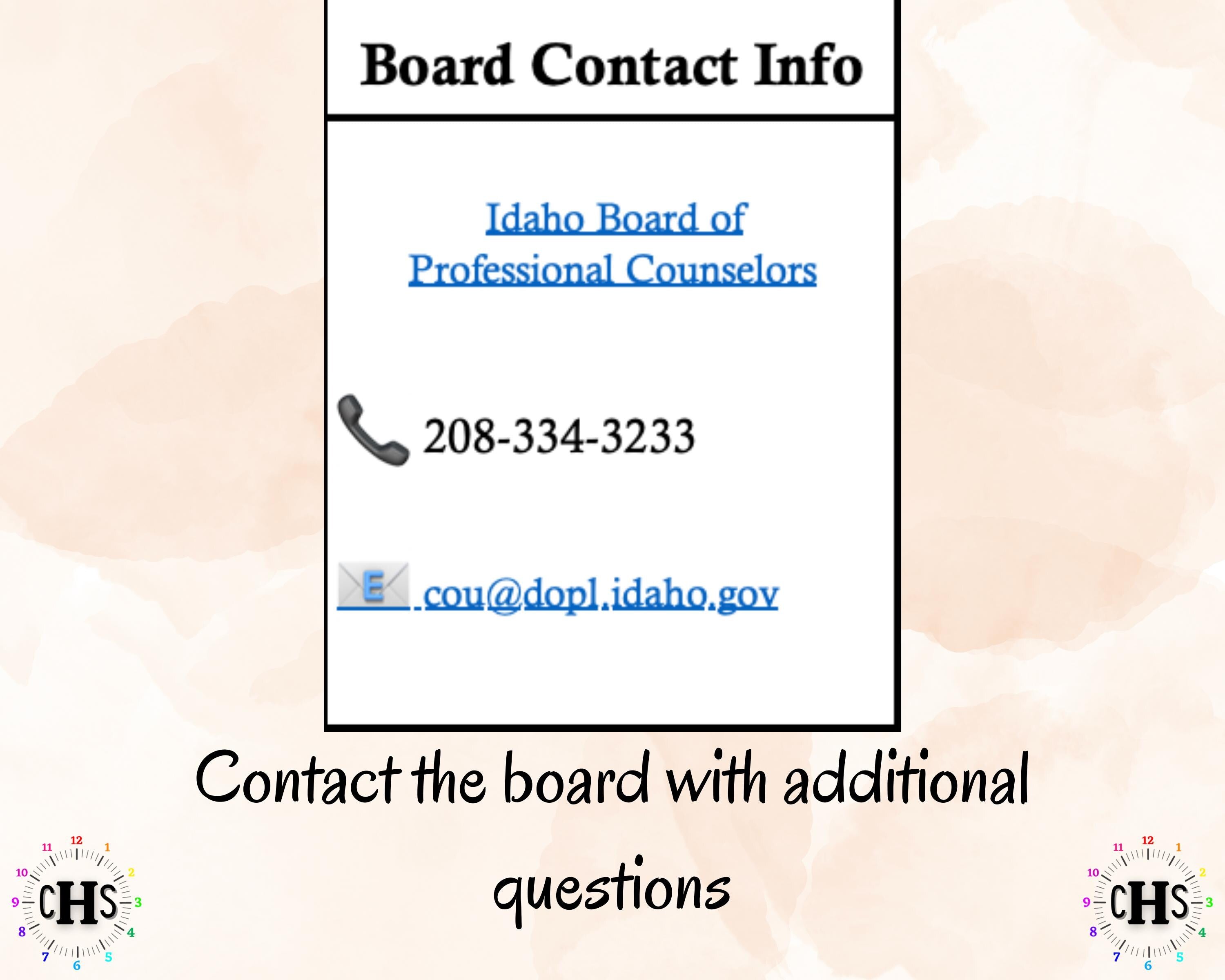 Idaho LCPC, Clinical Hours Tracker, Supervision Log for Licensed Professional Counselor - Counseling Graduation Gift