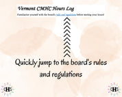 Vermont CMHC, Clinical Hours Tracker, Supervision Log for Associate Licensed Counselor - Counseling Graduation Gift