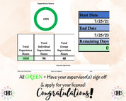 Missouri, LCSW Hours Tracker, Clinical Supervision Log for Master Social Worker - MSW Student or MSW Graduation Gift