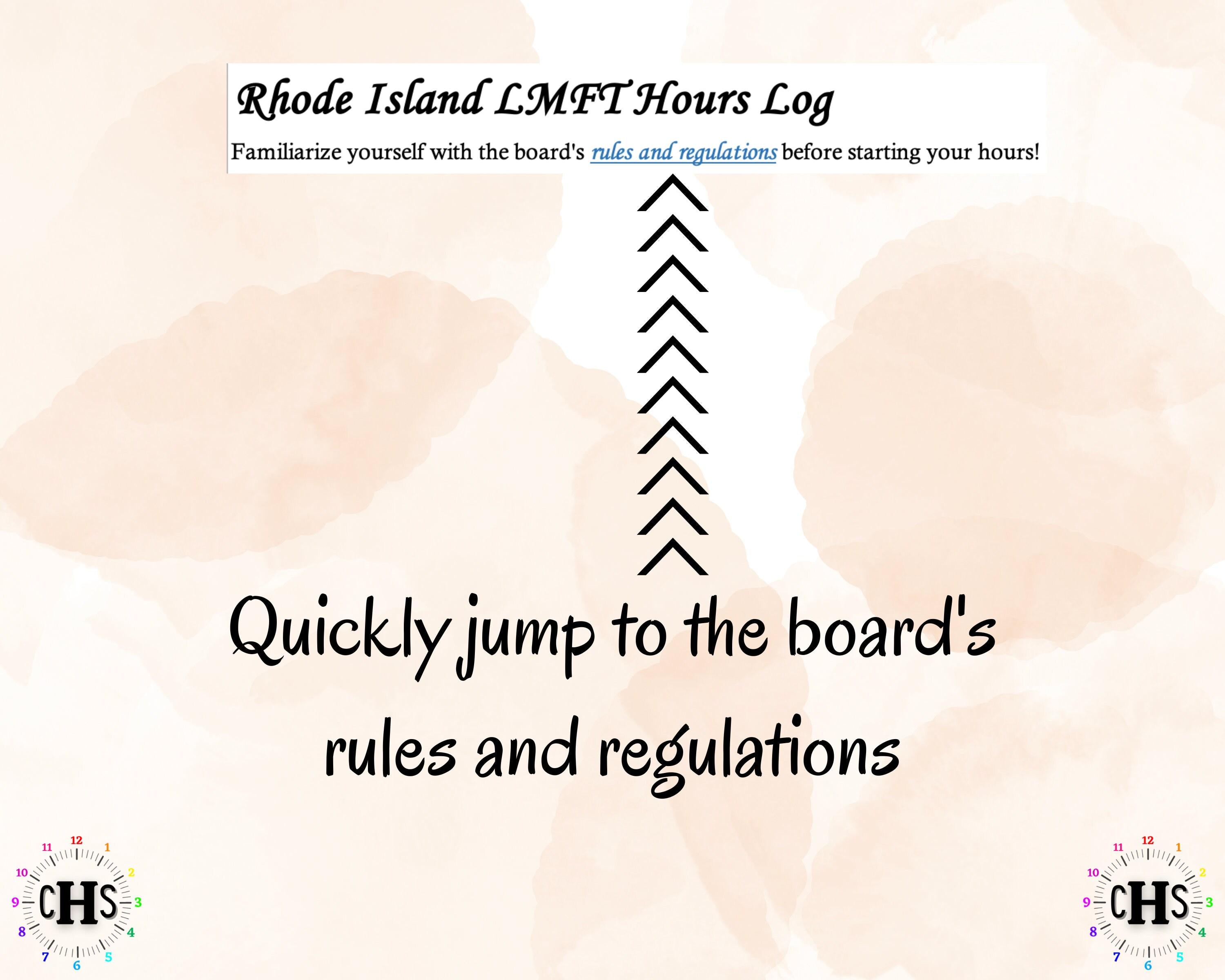 Rhode Island LMFT, Clinical Hours Tracker, Supervision Log for Licensed Marriage and Family Therapist Associate - Therapy Graduation Gift