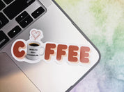 Counselor Sticker for Coffee Addict, Vinyl Sticker Design for Mental Health Office Decor, Counseling Student or Graduation Gift