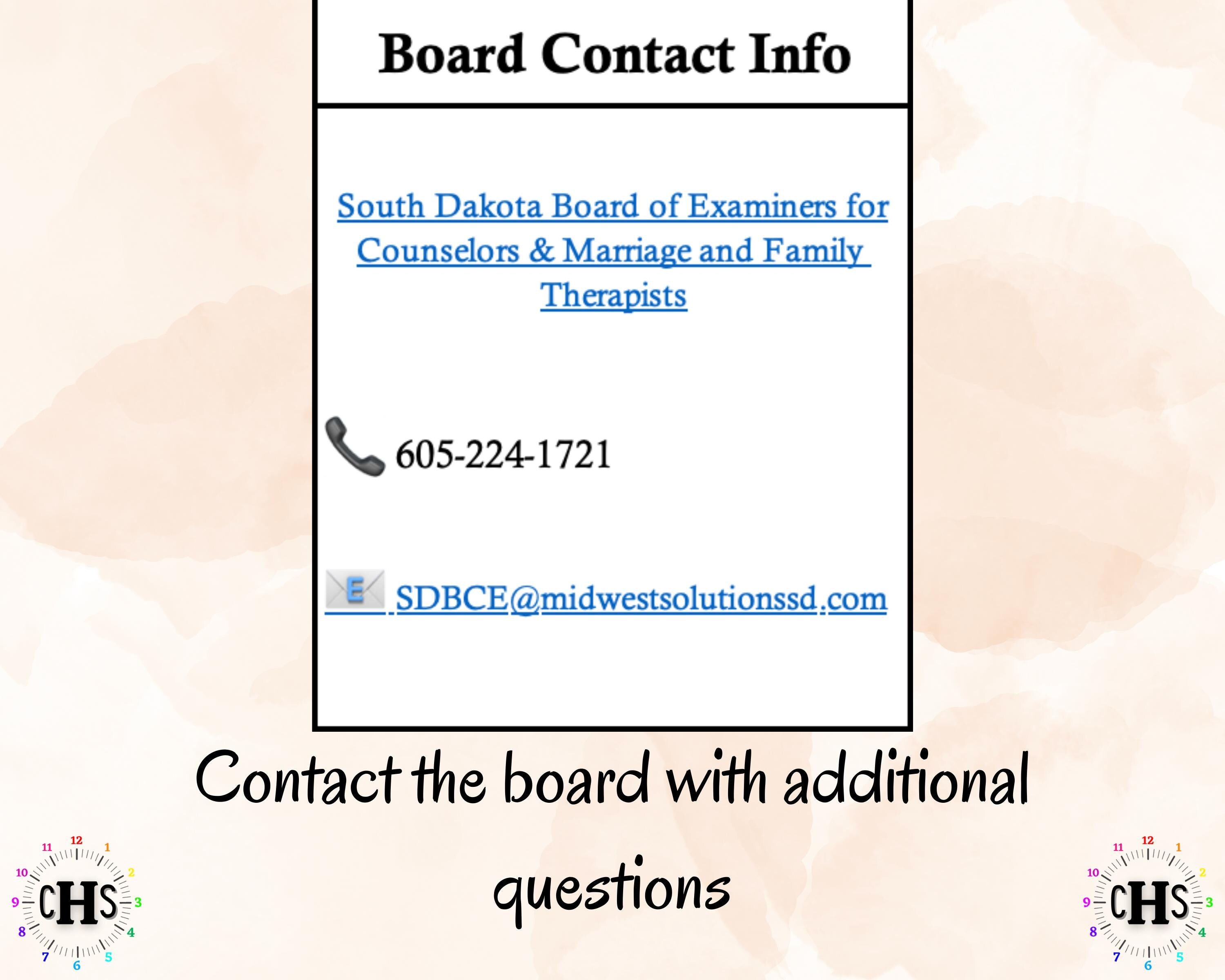 South Dakota LPCMH, Clinical Hours Tracker, Supervision Log for Licensed Professional Counselor - Counseling Graduation Gift