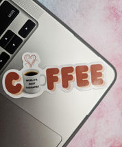 Therapist Sticker for Coffee Addict, Vinyl Sticker Design for Mental Health Office Decor, Therapy Student or Graduation Gift