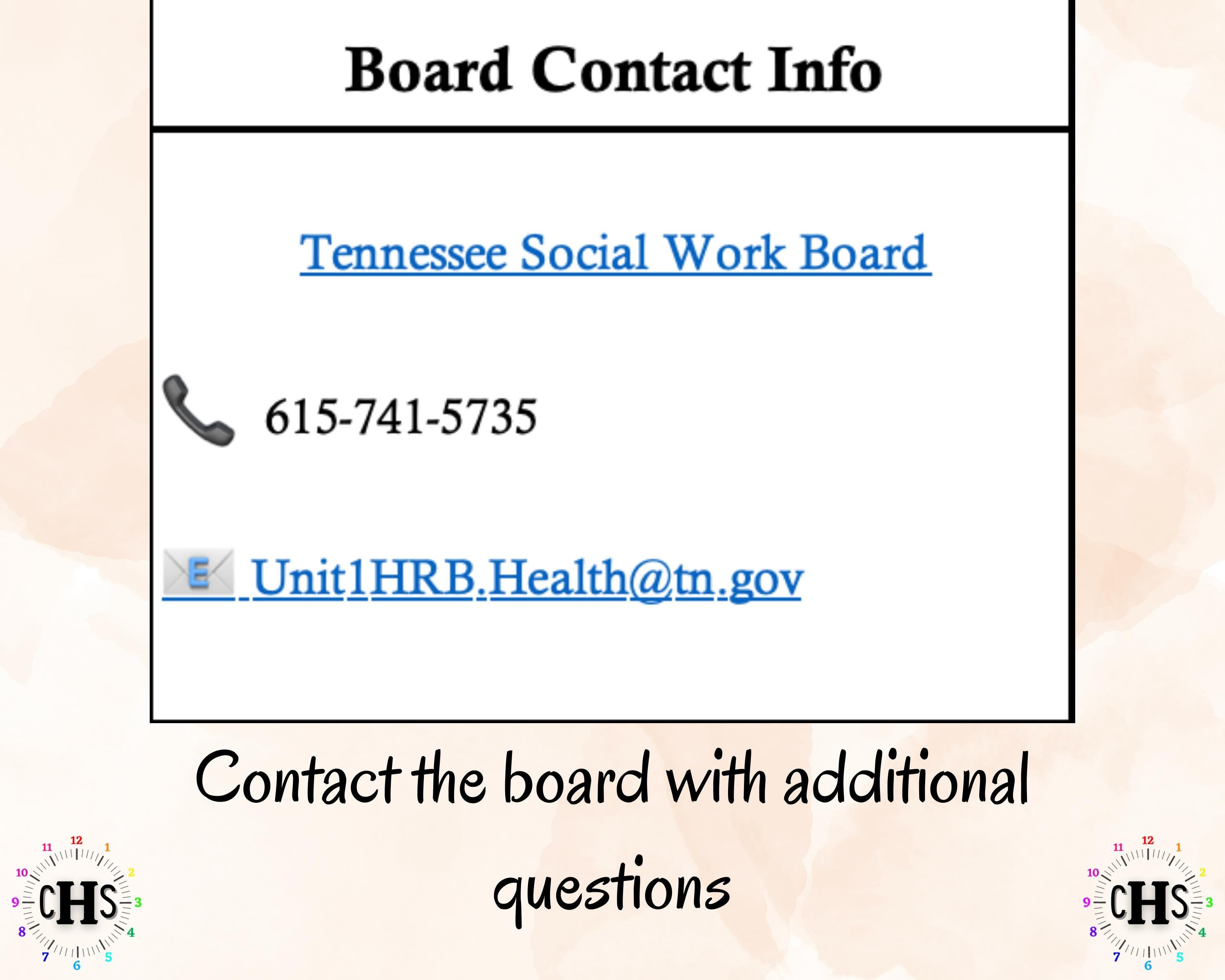 Tennessee, LCSW Hours Tracker, Clinical Supervision Log for Master Social Worker - MSW Student or MSW Graduation Gift